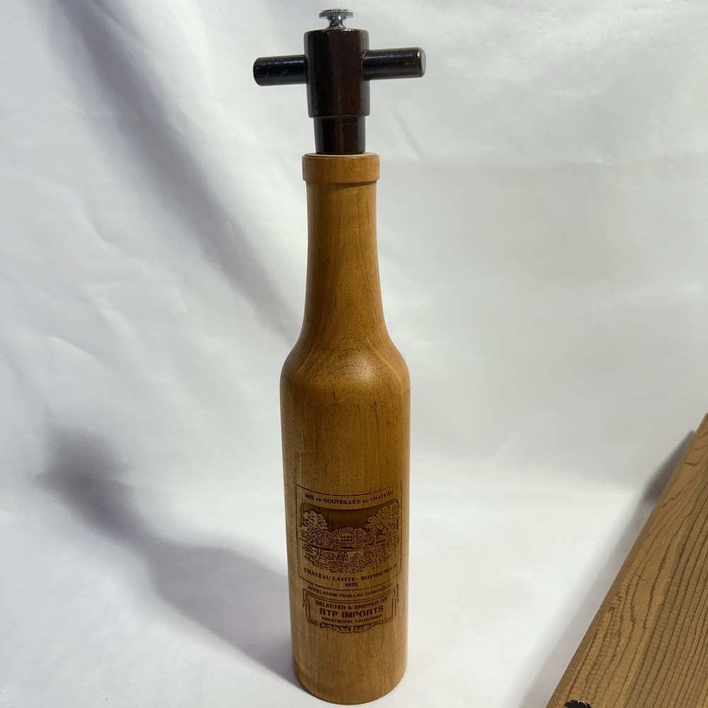 Vintage 1975 Brentwood Trading Post Pepper Mill Original Wood Box MCM‎ Vibe - Picture 2 of 9